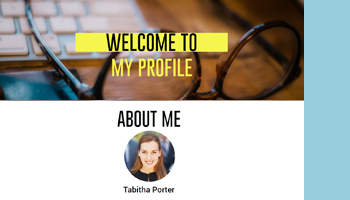 Portfolio template preview, emaze