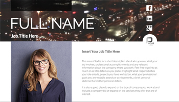 Chrome-styled business card template