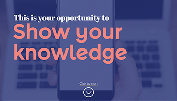 Knowledge check survey template