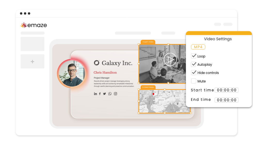 Dynamic content on a digital business card