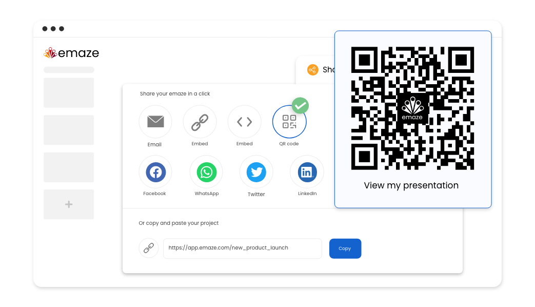Centralized project management in emaze