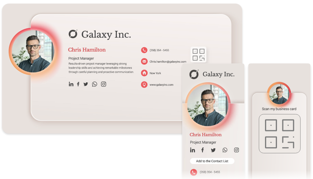 Creating a digital business card in the emaze editor