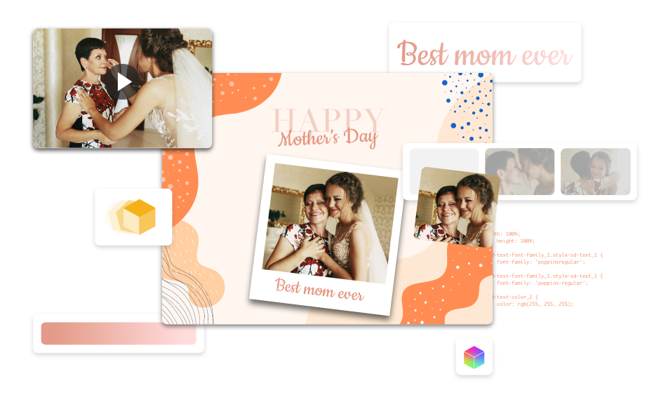 Sharing options for an emaze eCard