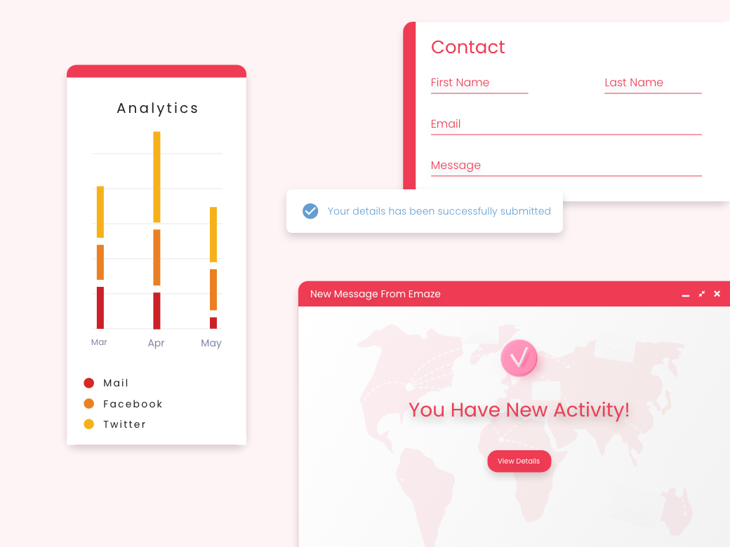 Form submission notifications in emaze
